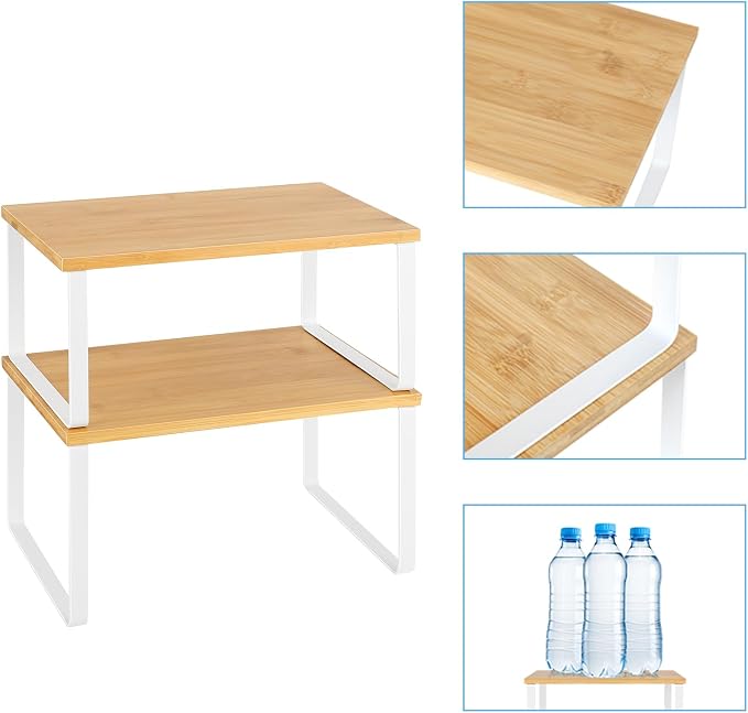 NEX Kitchen Cabinet and Counter Shelf Organizer, Stackable & Expandable - Image 7