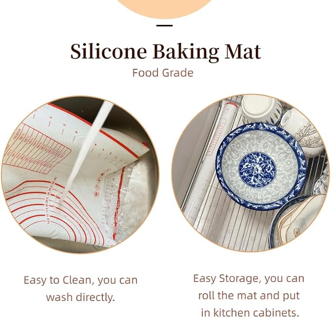 Large 24" x 16" Silicone Baking Mat | Non-Slip Pastry & Dough Mat - Image 5