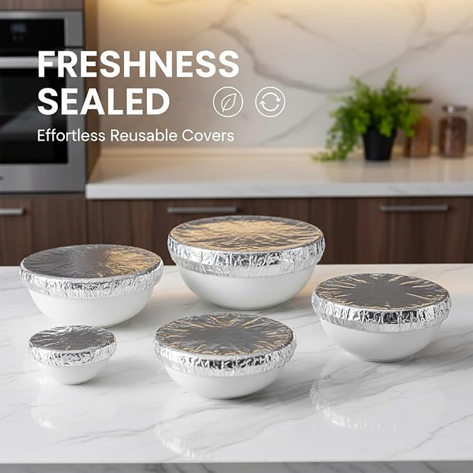 Reusable Aluminum Foil Food Covers: Heat-Insulating, Freshness-Preserving - Image 6