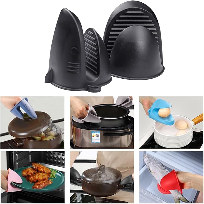 Oven Mitts，Mini Oven Gloves Silicone Heat Resistant Cooking Pinch Mitts - Image 2