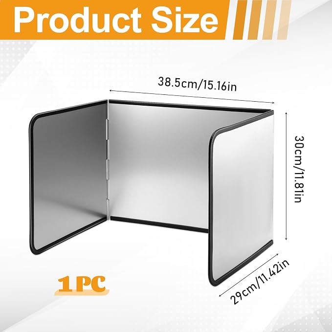 Foldable Stainless Steel Splatter Guard, Oil Splash Protection Backsplash - Image 2