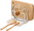 Poeland Pot Lid Holder, 2 Layers Pot Lids Organizer Multifunctional Lid and by Poeland