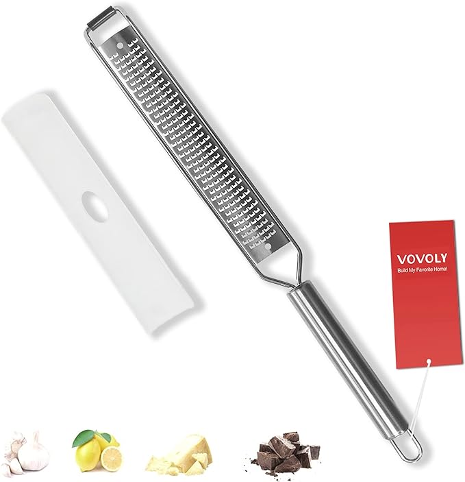 VOVOLY Lemon Zester, Cheese Grater, Parmesan Cheese, Lime Zester & Grater by VOVOLY