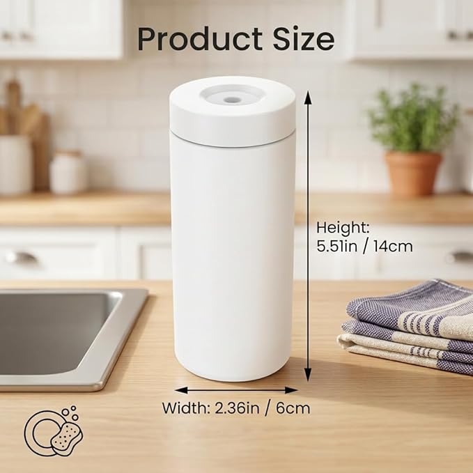 Dish Soap Dish Dispenser, 240ml Silicone Squeeze Washing Up Liquid and Hand - Image 4