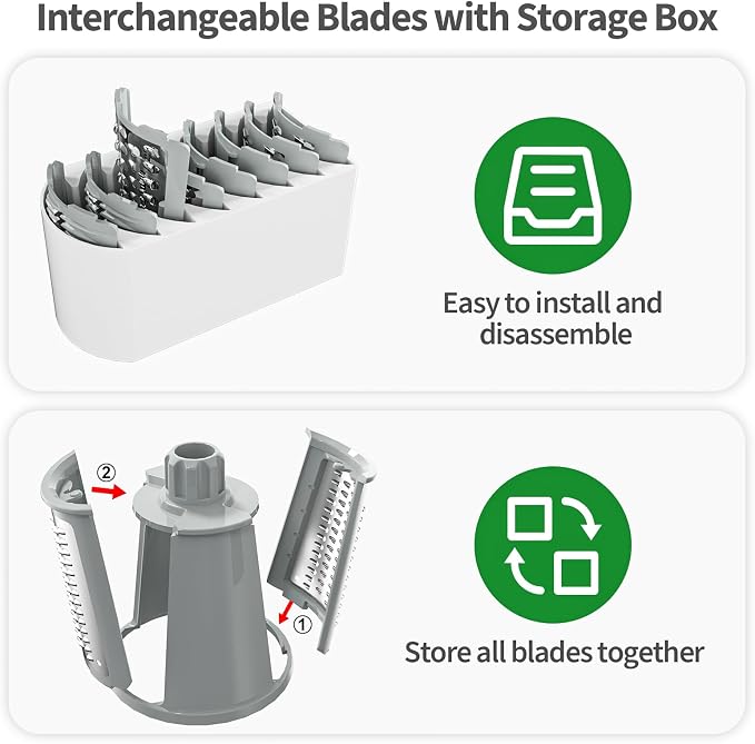 Ourokhome Rotary Cheese Grater Cheese Shredder - Image 5
