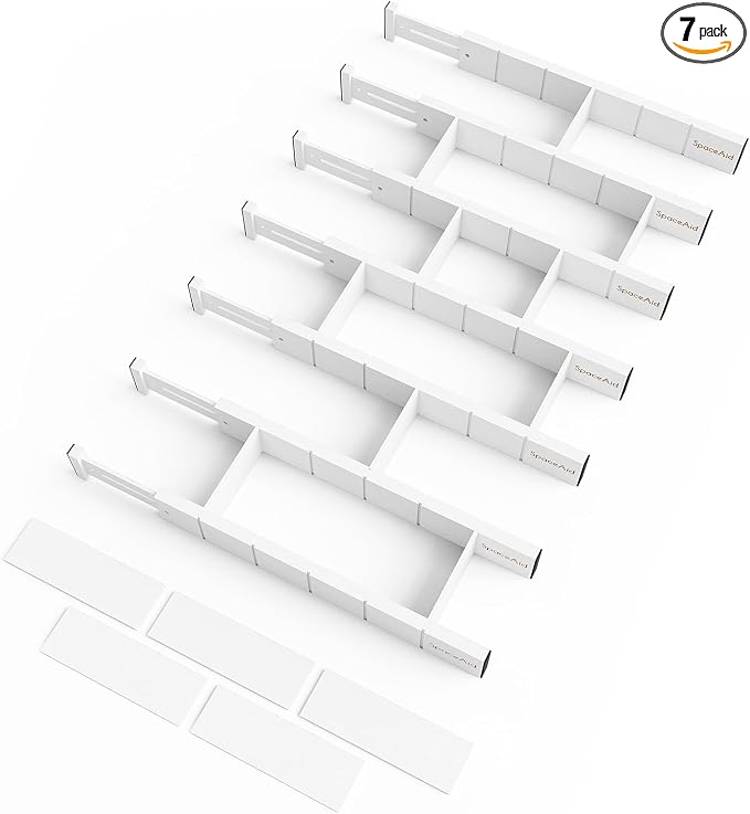SpaceAid Bamboo Drawer Dividers by SpaceAid