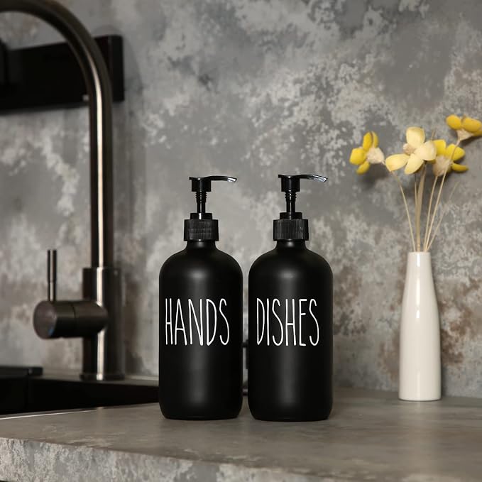 MOMEEMO Soap Dispenser Set 2 Pack, Contains Dish and Hand Soap Dispenser - Image 3