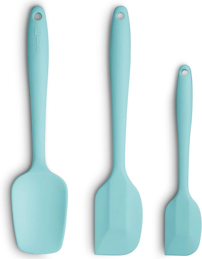 Silicone Spatula 3‑Piece Set Heat Resistant 600°F Non‑Stick Rubber Spatulas by ALLWIN-HOUSEWARE