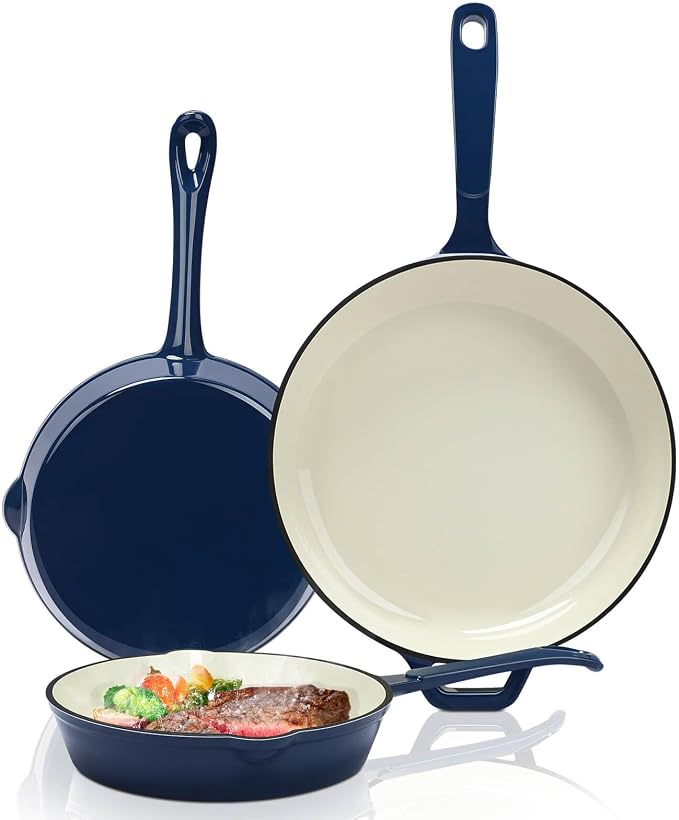 Hisencn Enameled Cast Iron Skillet Set by Hisencn