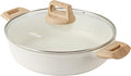 CAROTE Nonstick Stock Pot with Lid Soup Pot, 4 Quart with Lid, Casserole Super by CAROTE
