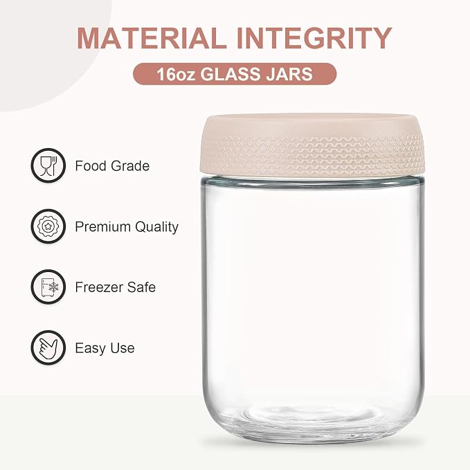 NETANY 6-pack 16oz Glass jars - Image 2