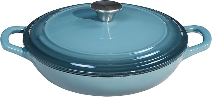 Flavehc Braiser Enameled Cast Iron Braiser 2.25 qt Braiser Pan by FLAVEHC