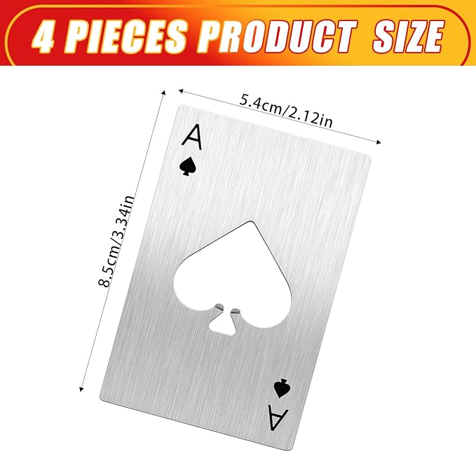 Ace Of Spades Bottle Opener Credit Card Size Pocker Cap Opener Portable - Image 2