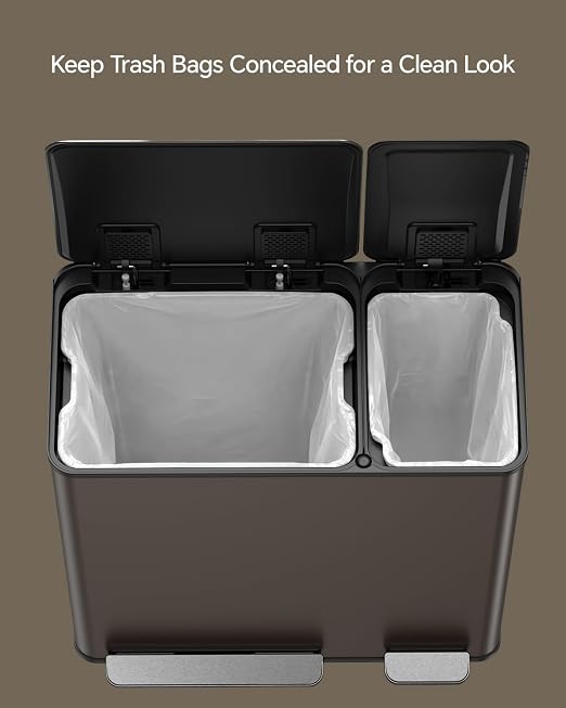 Lovewind Dual Trash and Recycling Bins - Image 7