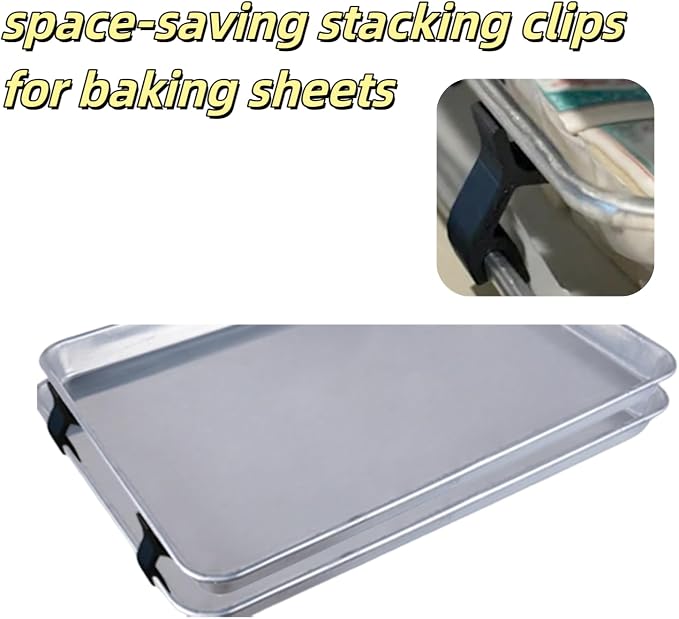 20 Piece Reusable Baking Tray Stacker, Space Saving Fixed Cookie Tray Stacker - Image 4