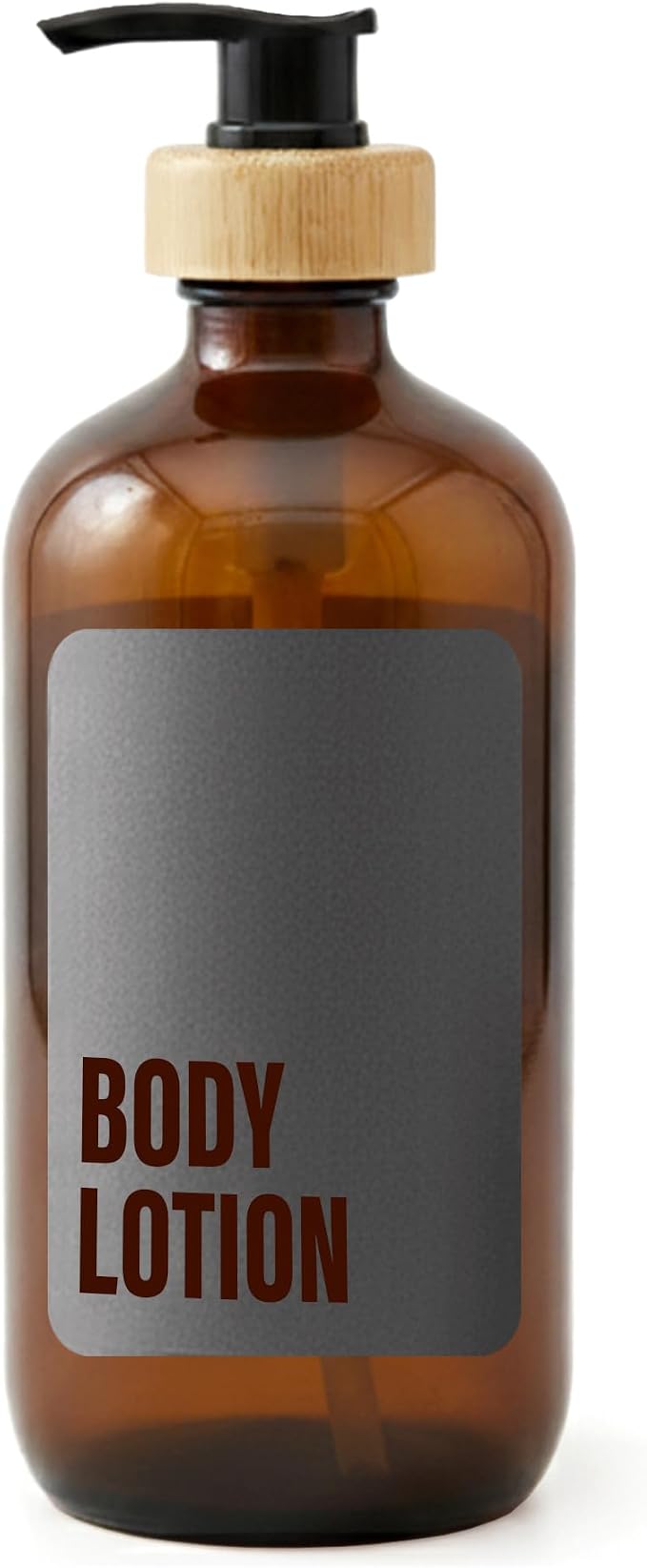 SAVVY & SORTED Amber Glass Body Lotion Dispenser by SAVVYSORTED%C2%AE