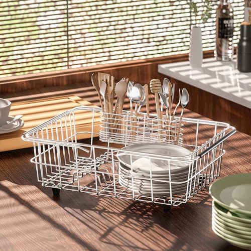 NiuYichee 304 Stainless Steel Utensil Holder, Dish Drying Rack