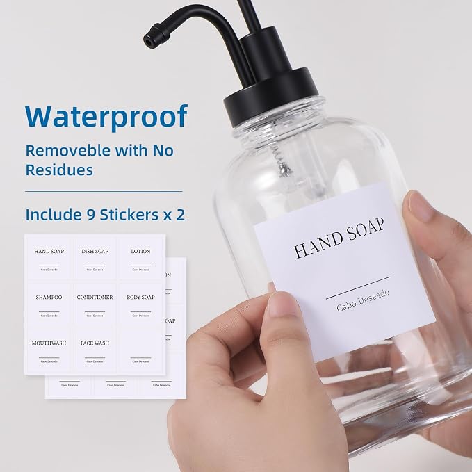 Glass Soap Dispenser with Pump, Dish and Hand Soap Dispenser - Image 5