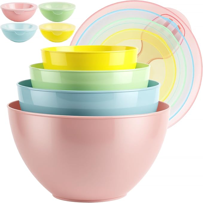 16 Piece Plastic Mixing Bowls - Image 8