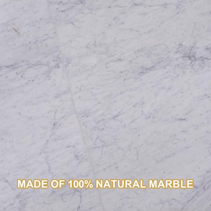 Koville Carrara Marble Paper Towel Holder Countertop, 6“ Genuine Stone Paper - Image 6