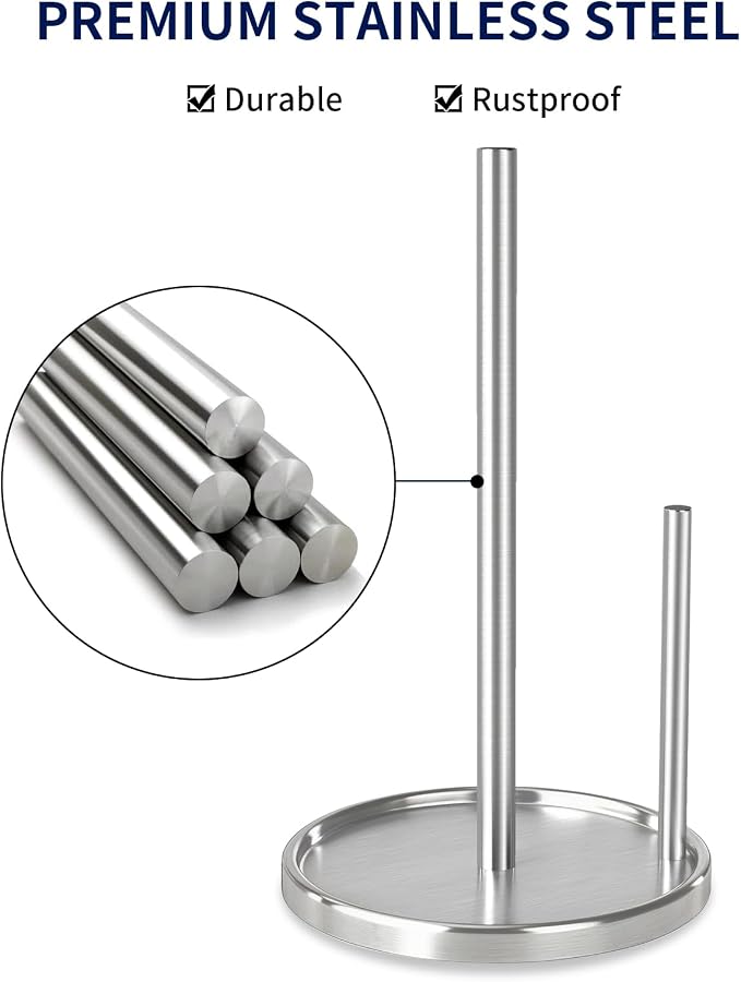 Jesginboo Paper Towel Holder Countertop, Paper Roll Holder - Image 3