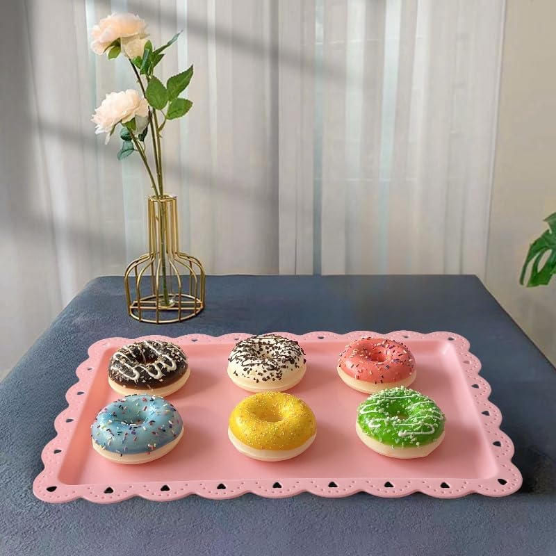 5 Pcs Cupcake Stand Set - Pink Plastic Dessert Table Display Set