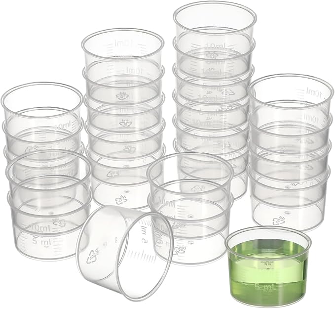 TOYANDONA Disposable Measuring Cup Set Pack of 100 Clear Plastic Measuring Cup - Image 7