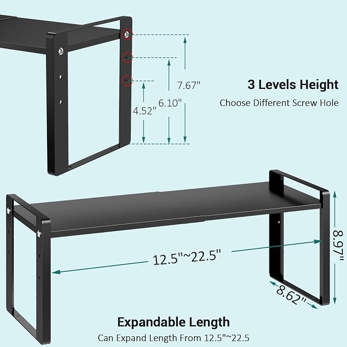 Expandable Cabinet Organizer Shelves, 88lbs High Weight Capacity, Heavy-Duty - Image 2