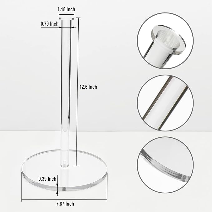 Acrylic Paper Towel Holder, Paper Towel Stand - Image 3