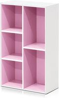 Furinno LUDER Book Shelf, 5-Cube Bookshelf, Reversible Bookcase, 9.4 x 19.5 x by Furinno-FitsYourSpaceFitsYourBudget