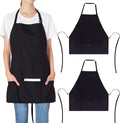 Jubatus 2 Pack 3 Pockets 100% Cotton Adjustable Bib Apron Chef Kitchen Cooking by Jubatus