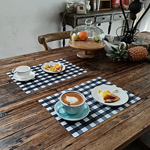 Buffalo Plastic Check Plaid Placemats Wipeable Easy Clean Washable