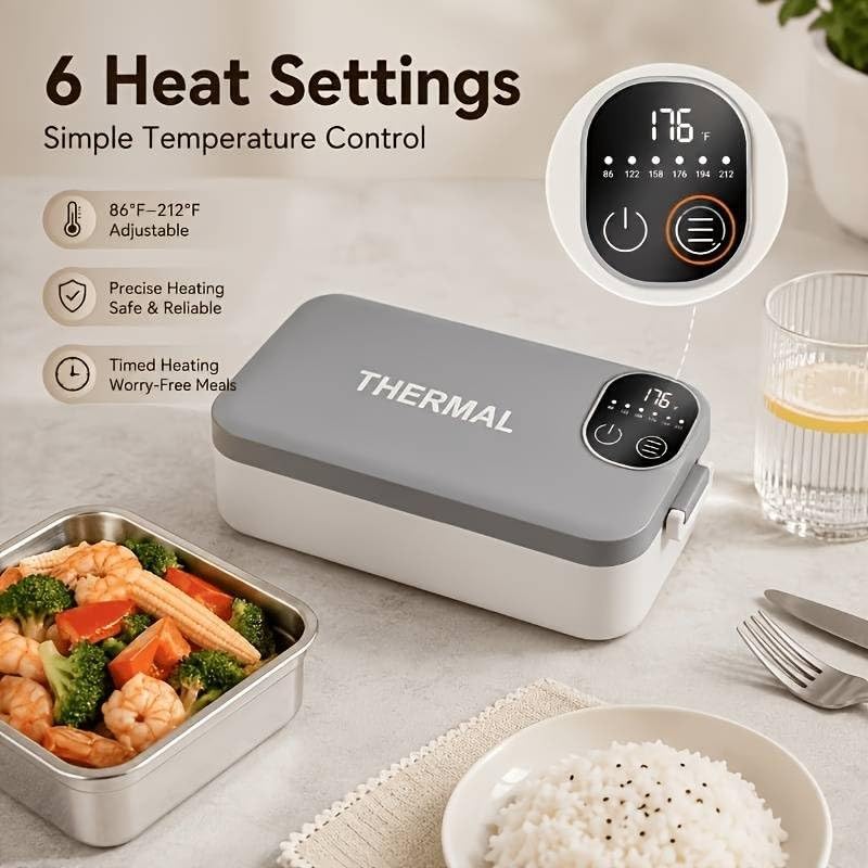 Rechargeable Timer-Controlled Heated Lunchbox