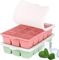HUAKENER 2 Pack Silicone Ice Cube Tray, Medium Size Ice Cube Trays by HUAKENER
