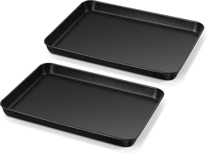 E-far Baking Sheet Set of 2, 12.5" x 9.5" x 1" Cookie Sheet Pan by E-far