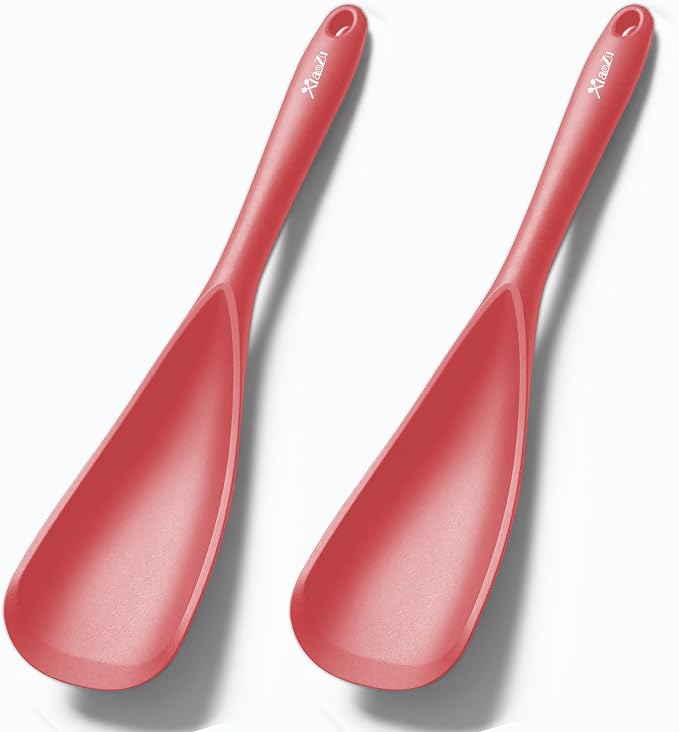 Silicone Spatula Spoon, Seamless Design, Safe by XiaoZuHomeKitchen