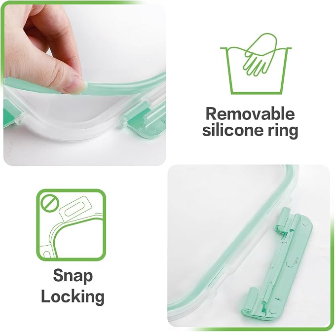 10 Pack Borosilicate Glass Meal Prep Containers - Image 3