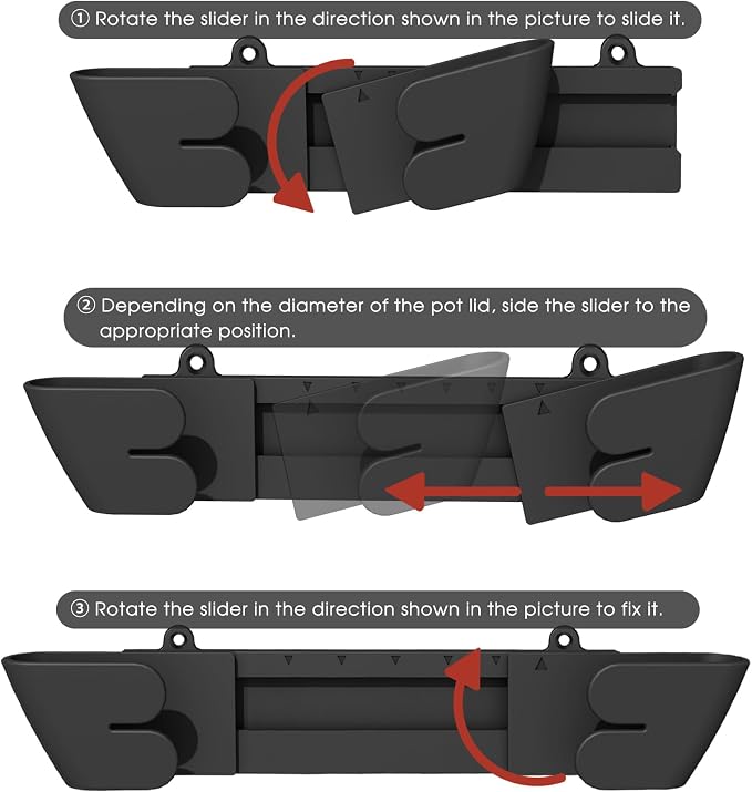 Adjustable Universal Pot Lid Holder Organizer - Image 2