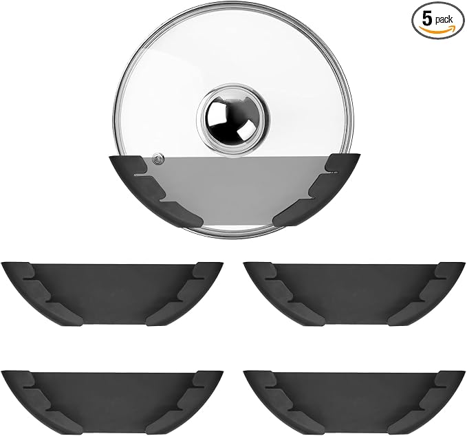 Universal Pot Lid Organizer for Cabinet, Fits 6" to 13.5" by VOBUYING