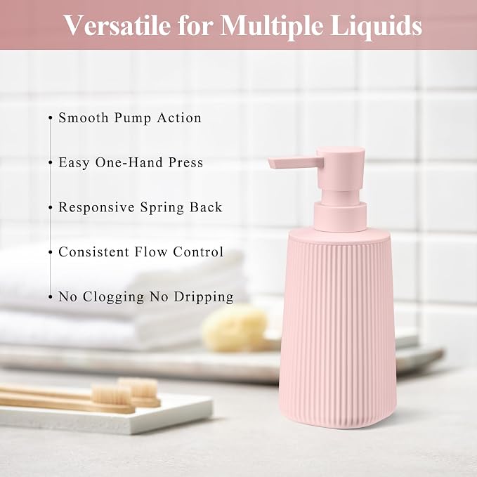 Pink 2 Pack Hand Soap Dispensers Set - Image 4