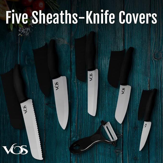 Vos Ceramic Knife with Peeler, Knives Set - Image 3