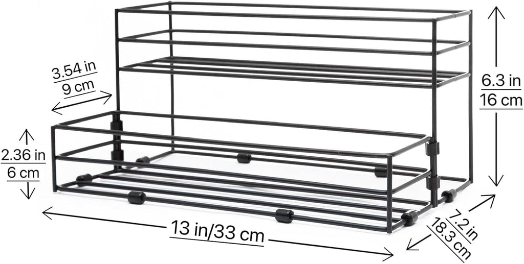 8 Bottles Coffee Syrup Organizer, 2 Tier Syrup Stand, Syrup Rack