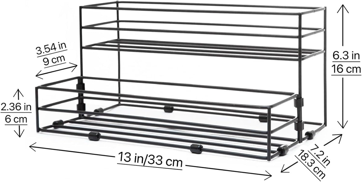 8 Bottles Coffee Syrup Organizer, 2 Tier Syrup Stand, Syrup Rack