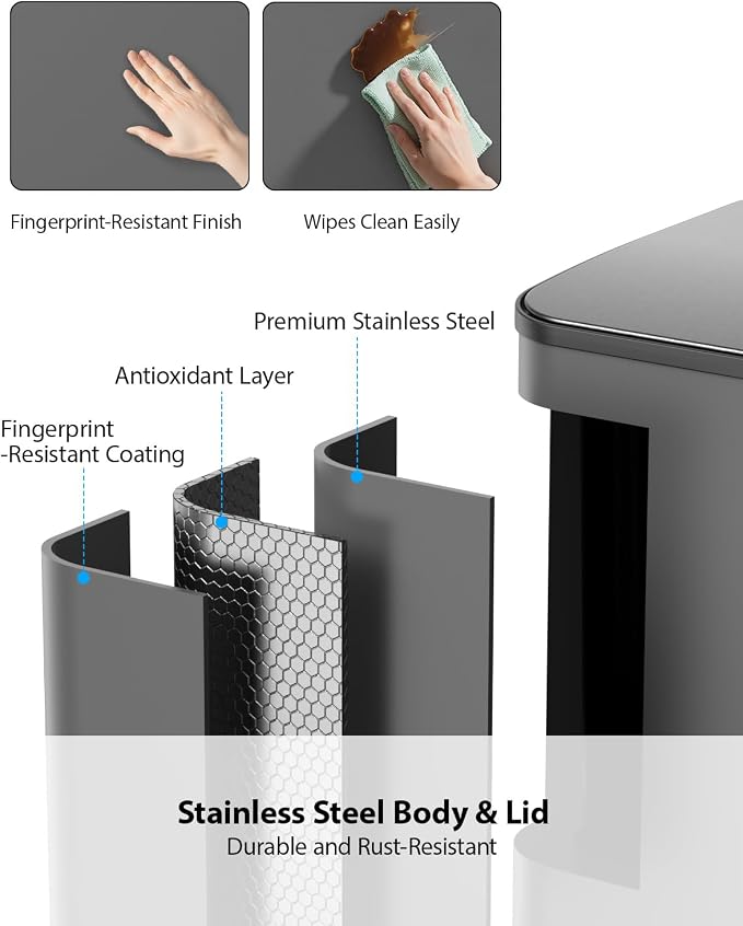 Lovewind Dual Trash and Recycling Bins - Image 4