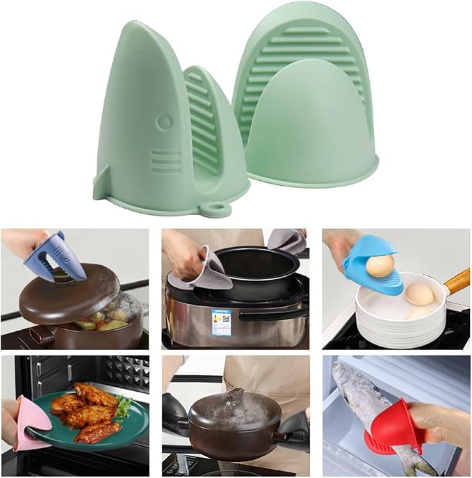 Mini Oven Gloves Silicone Heat Resistant Cooking Pinch Mitts Potholder - Image 5
