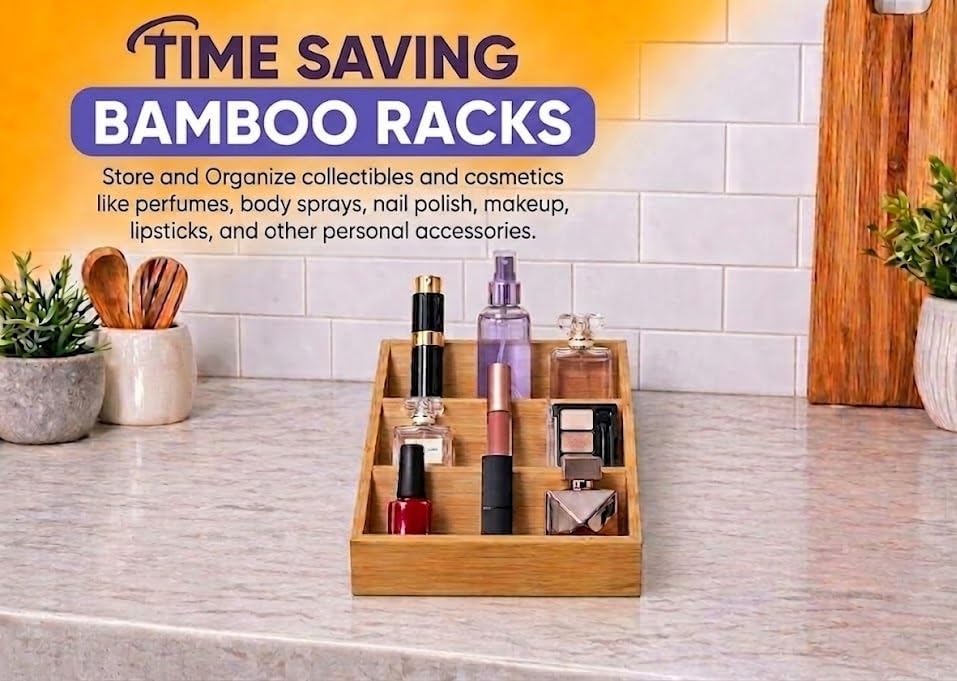 YBM HOME & KITCHEN In-Drawer Bamboo 3 Tier Spice Rack Drawer Tray