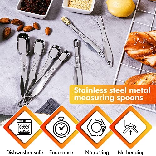 Rainspire Heavy Duty Measuring Spoons Set Stainless Steel, Metal