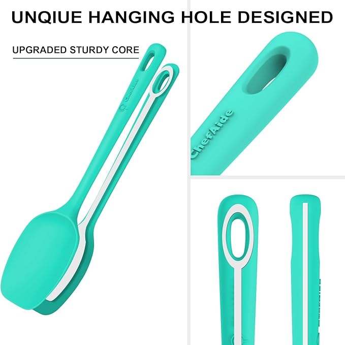 ChefAide 5 Pieces Silicone Spatula Set, Food Grade Rubber Spatula, Upgrade - Image 3