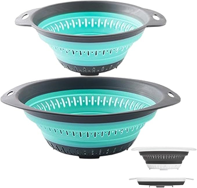 Collapsible Colander and Strainer, Silicone Strainer Colanders & Food Strainers by LogFaadCoi