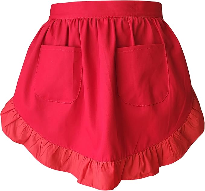 CRB Fashion Waist Apron Kitchen Cooking Restaurant Cotton Bistro Half Aprons by CBTRFashion
